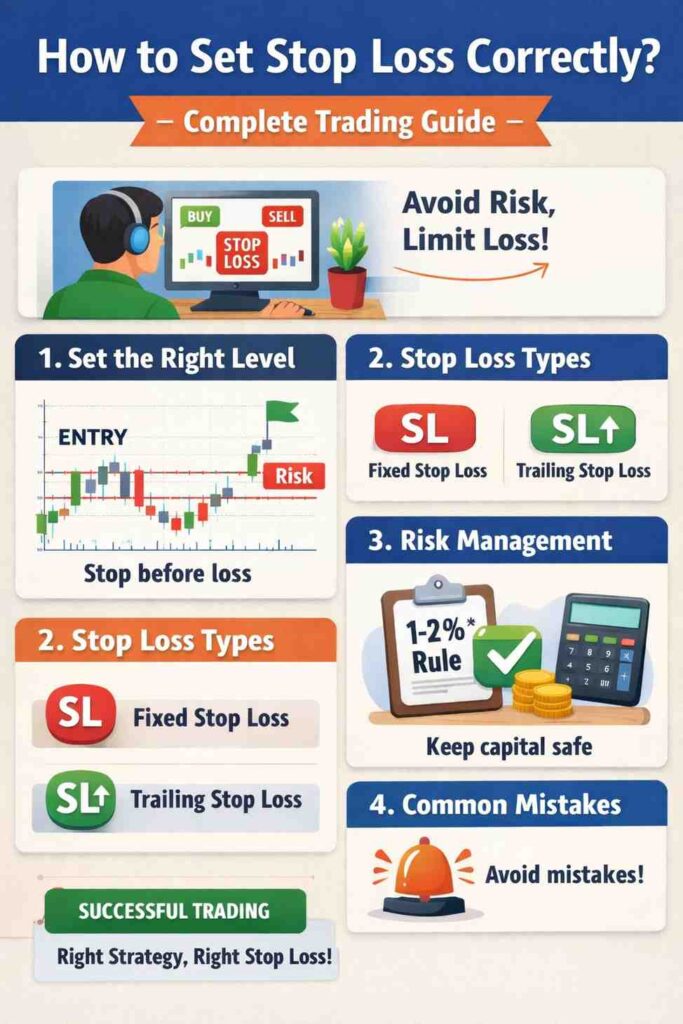 Stop Loss सही तरीके से कैसे लगाएं – ट्रेडिंग में रिस्क मैनेजमेंट और नुकसान से बचने की गाइड