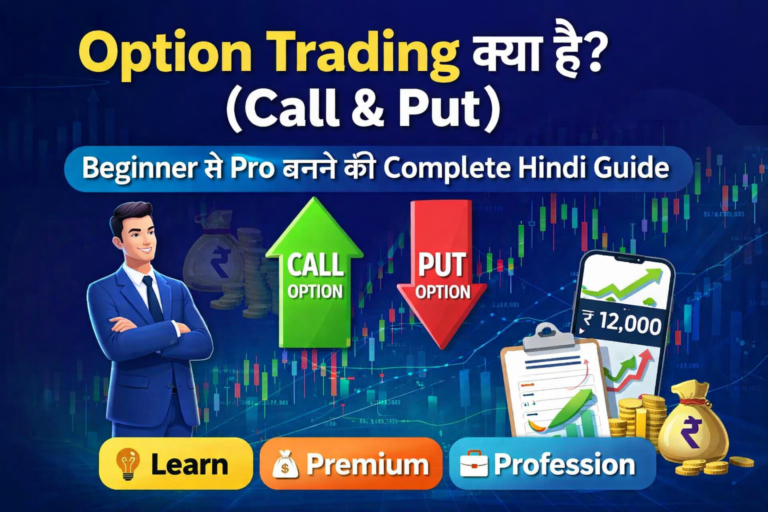 Option Trading क्या है? (Call & Put) – Beginner से Pro बनने की Complete Hindi Guide Option Trading Call and Put explained in Hindi with stock market chart for beginners